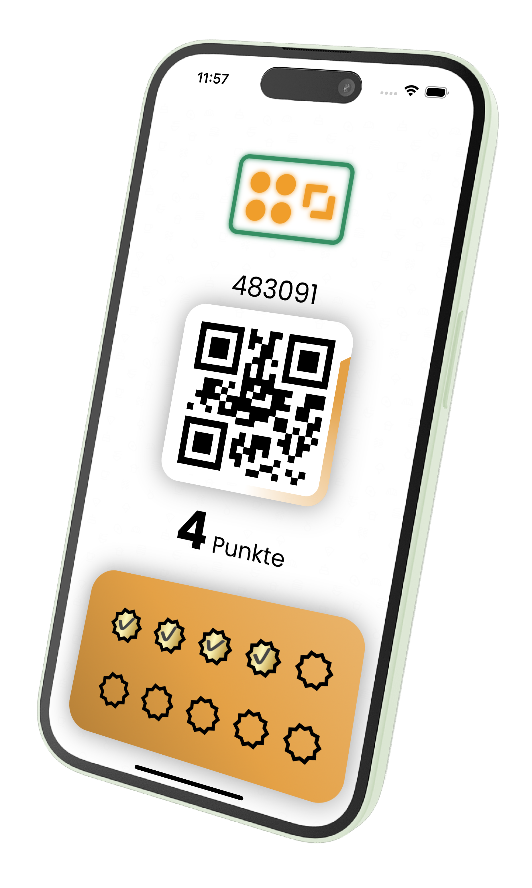 Digitale Stempelkarte auf einem Smartphone