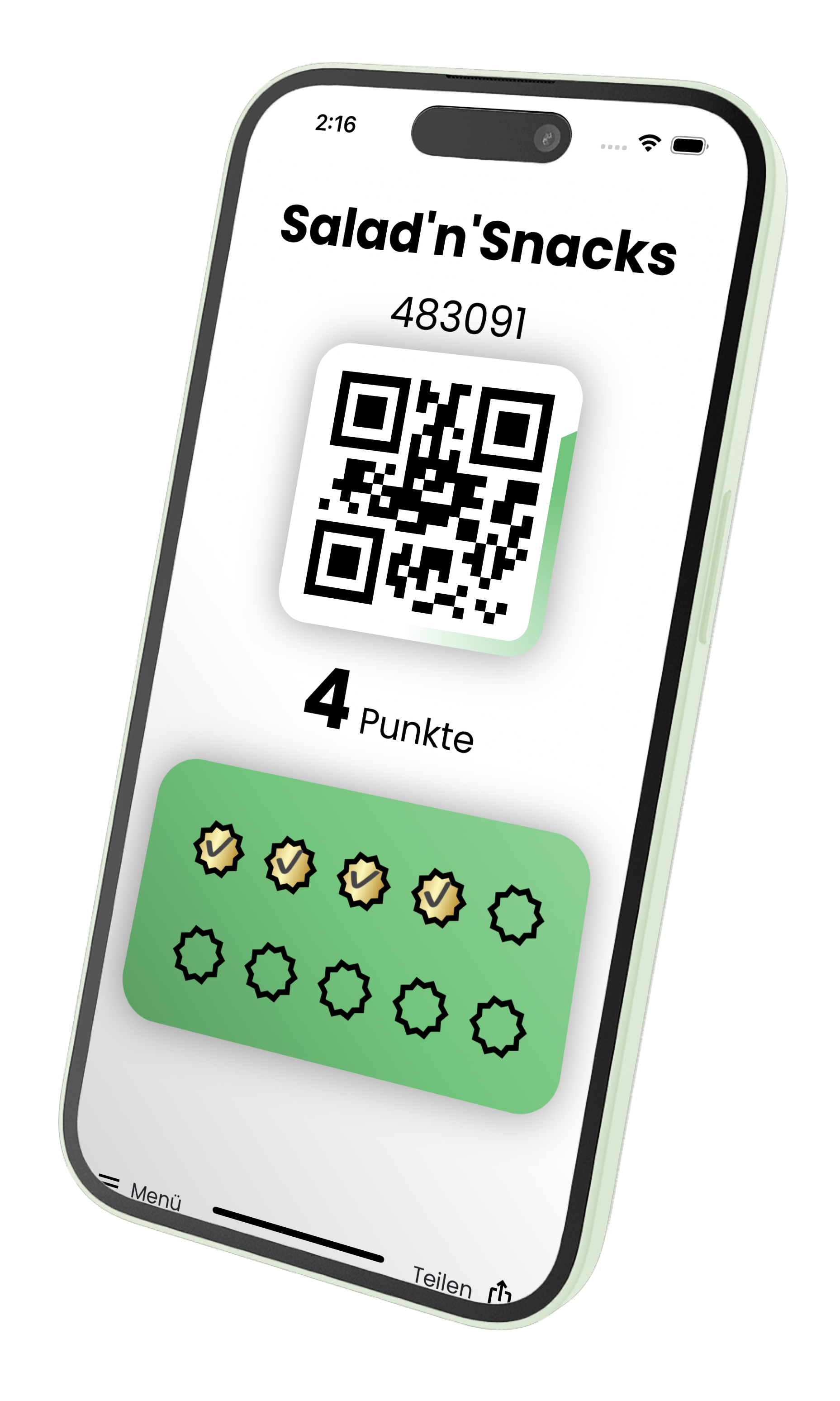 Beispielbild Stempelkarte