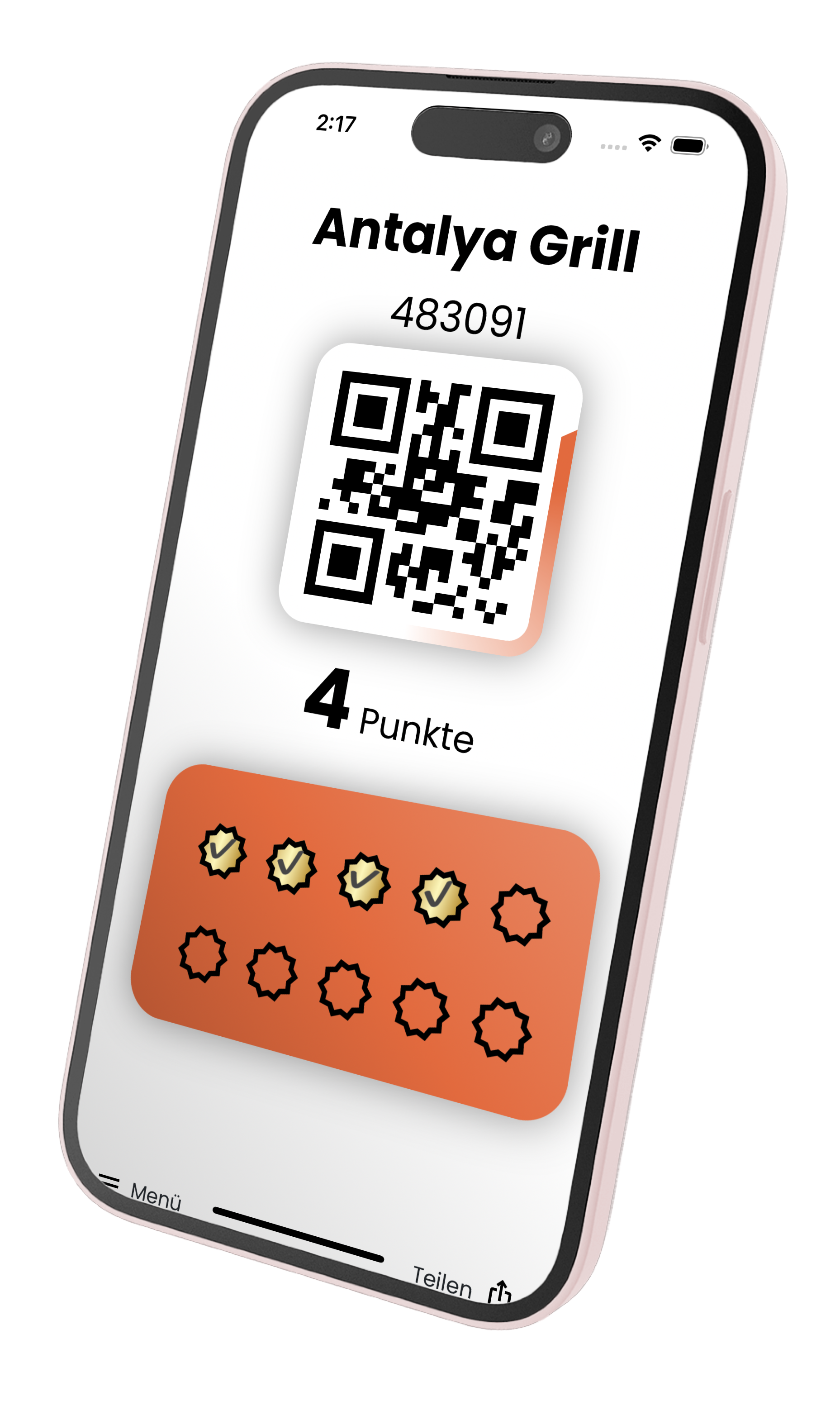 Beispielbild Stempelkarte